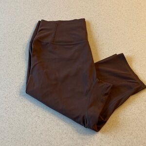 NWOT Free People Movement Brown High-Rise Capri Leggings Women Size XL